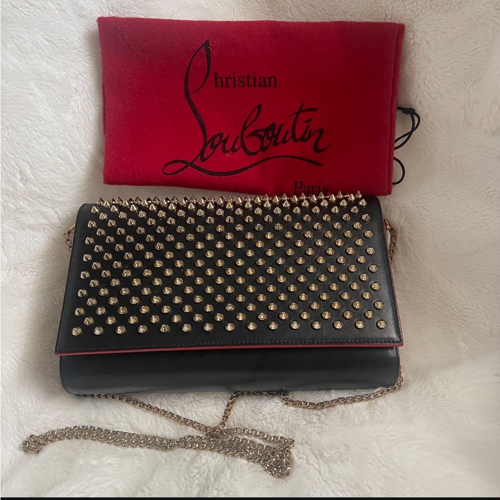Christian Louboutin Paloma Studded
Leather Clutch